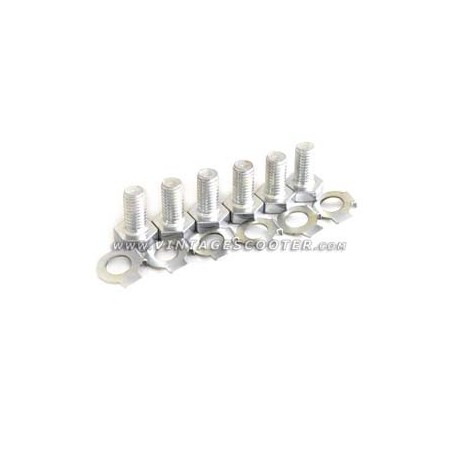 Kit 6 écrous + 6 rondelles fixation de turbine 180SS- 180/200 Rally